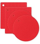 Silicone Trivet Pot Mat, Silicone Pot Holders for Hot Pan and Pot Pads. Heat Resistant Counter Ma...