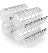 JEFURE 24 Pack Transparent Tape with Dispenser, 0.7In x 1000In Clear Tapes and Refillable Dispens...
