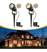 L LOHAS LED 5W Plug in Spotlight Outdoor, 3000K Warm White Landscape Lighting, IP66 Waterproof Sp...
