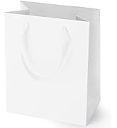 MOXARYSU White Gift Bags With Handles: 8x5x10 Inch 6pcs Medium White Paper Gags Bulk For Party Sh...