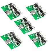 WLGQ USB 3.1 TYPEC Female with PCB Test Socket Test Board USB-c Female pitch2.54mm pin