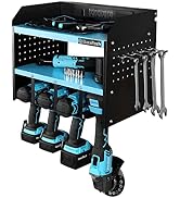 DURATECH Power Tool Organizer, Heavy Duty Garage Organizer with Power Strip, Wall Mounted Power T...
