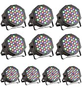 36 LED Stage Lights 7 Modes RGB DJ Par Lights with Sound Activated Remote and DMX Control DJ Upli...