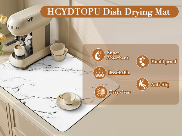drying mat for kitchen counter black