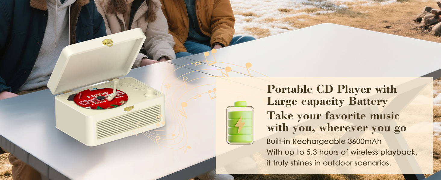 retro cd player with bluetooth