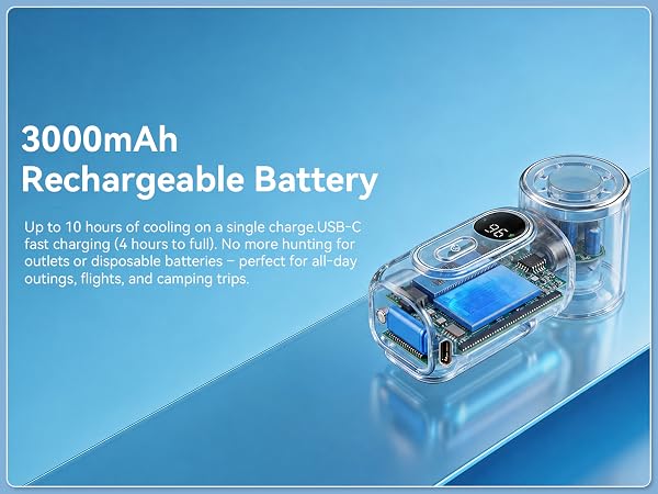 small battery operated fan, 4H full charge,10H running time