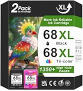 INKMATE 68XL Ink Cartridges Replacement for HP 68e 68 XL Ink Cartridges Black Color Combo Pack Co...