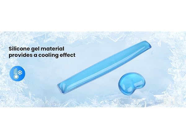 silicone gel materialprovides a cooling effect