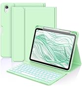 aMZCaSE for iPad A16 11th 10th Generation Case with Keyboard - 7 Colors Backlight Detachable Foli...