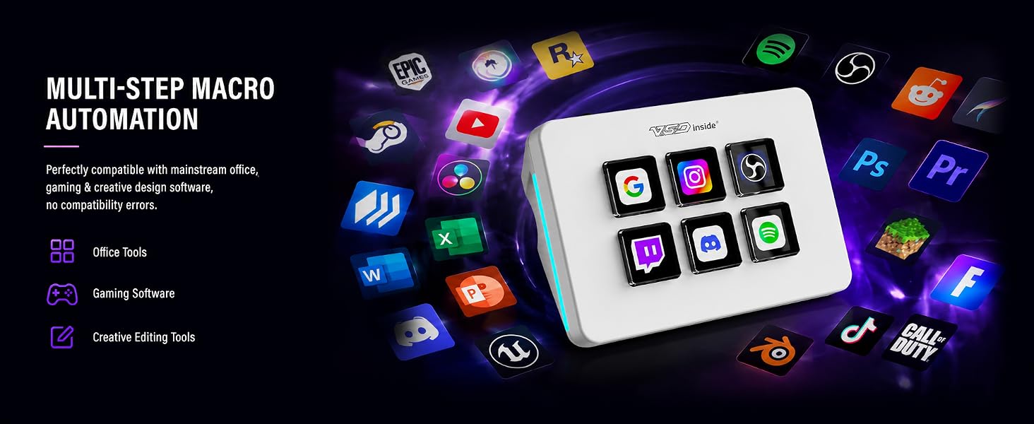 streaming deck stream macro pad keypad keyboard key custom programmable gaming shortcut customized