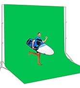 12 X 10 FT Large Green Screen Backdrop for Photography, GreenScreen Background for Zoom Meeting, ...