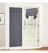 RYB HOME Blackout Door Curtain - Privacy Thermal Insulated Tricia Door Window Curtains for Patio ...