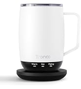 Tronco Temperature Control Heated Coffee Mug 14 oz – Rechargeable Self-Heating Coffee Cup with Li...