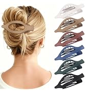 Flat Hair Clips for Women - 6 PCS French Flat Claw Clips Medium Hair Clips for Girls Large Hair C...