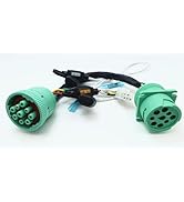 FRCVESNG Green 9 Pin Type 2 J1939 Y-Adapter Cable with Flange, 500K High Speed for Heavy Duty Tru...