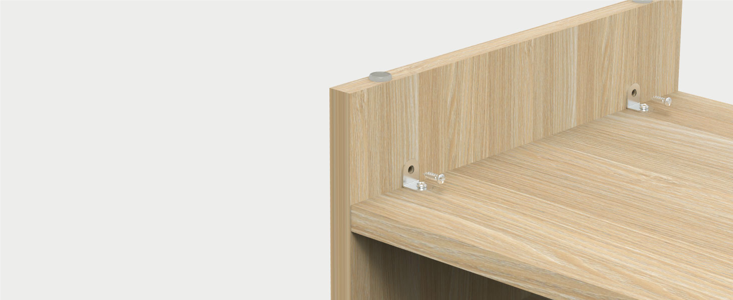 wooden desk shelf