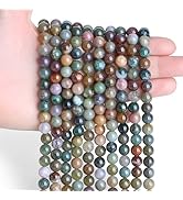 XIANNVXI Indian Agate Beads 8mm Crystal Beads 100PCS Natural Stone Beads Round Loose Gemstone Bea...
