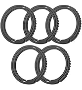 TISUR Titanium Keychain Rings, Split Side Pushing Key Rings Heavy Duty Black Key Ring For Key Cha...