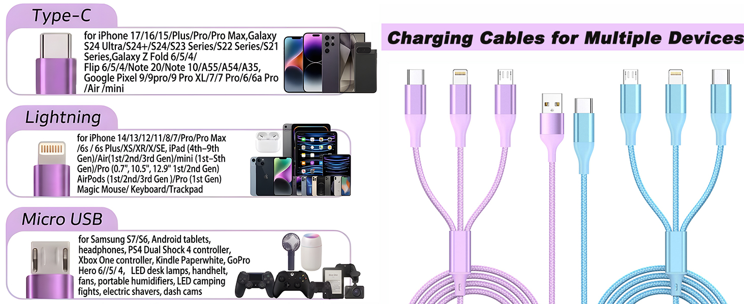 iphone charger cable iphone chargers fast charging usb all in one charging cable lightning cord