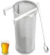 FLKQC Hop Filter 4 x 10 Inch Hop Spider 300 Micron Mesh Stainless Steel Strainer for Home Beer Br...
