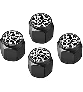 4 Pcs Tire Valve Stem Caps Cover, Metal Air Valve Cap, Aluminum Car Wheel Stem Caps, Universal St...