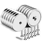DIYMAG Neodymium Round Base Cup Magnet,110LBS Strong Rare Earth Magnets with Heavy Duty Countersu...