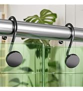 AmazerBath Shower Curtain Hooks, Shower Curtain Rings Heavy Duty Modern Decorative Black Shower C...