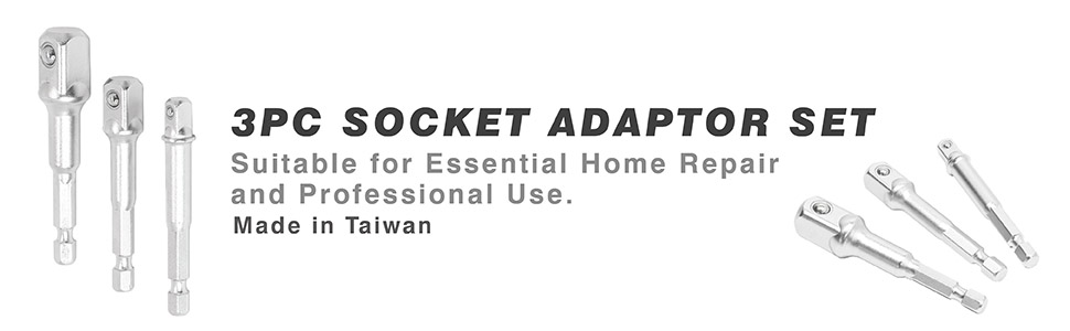 3PC SOCKET ADAPTOR SET