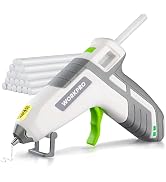 WORKPRO Cordless Hot Glue Gun, Fast Preheating Glue Gun Kit with 20 Pcs Premium Mini Glue Gun Sti...