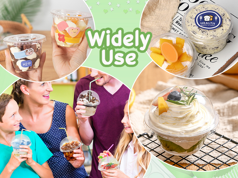 9 plastic cups with dome lids