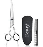Left Handed Hair Cutting Scissors, Fcysy Professional 6 In Lefty Barber Shears, Left Hand Salon H...