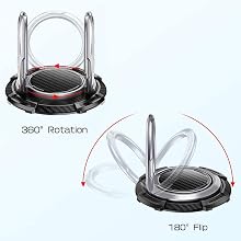 SUPCASE Cell Phone Ring Holder 360° Rotation Universal Phone Ring KickStand for Magnetic Car Mount