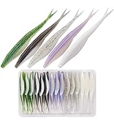 Fluke-Fishing-Lures-Jerk-Shad- Bait Soft Plastic Swimbait for Bass Fishing Pack of 25-30