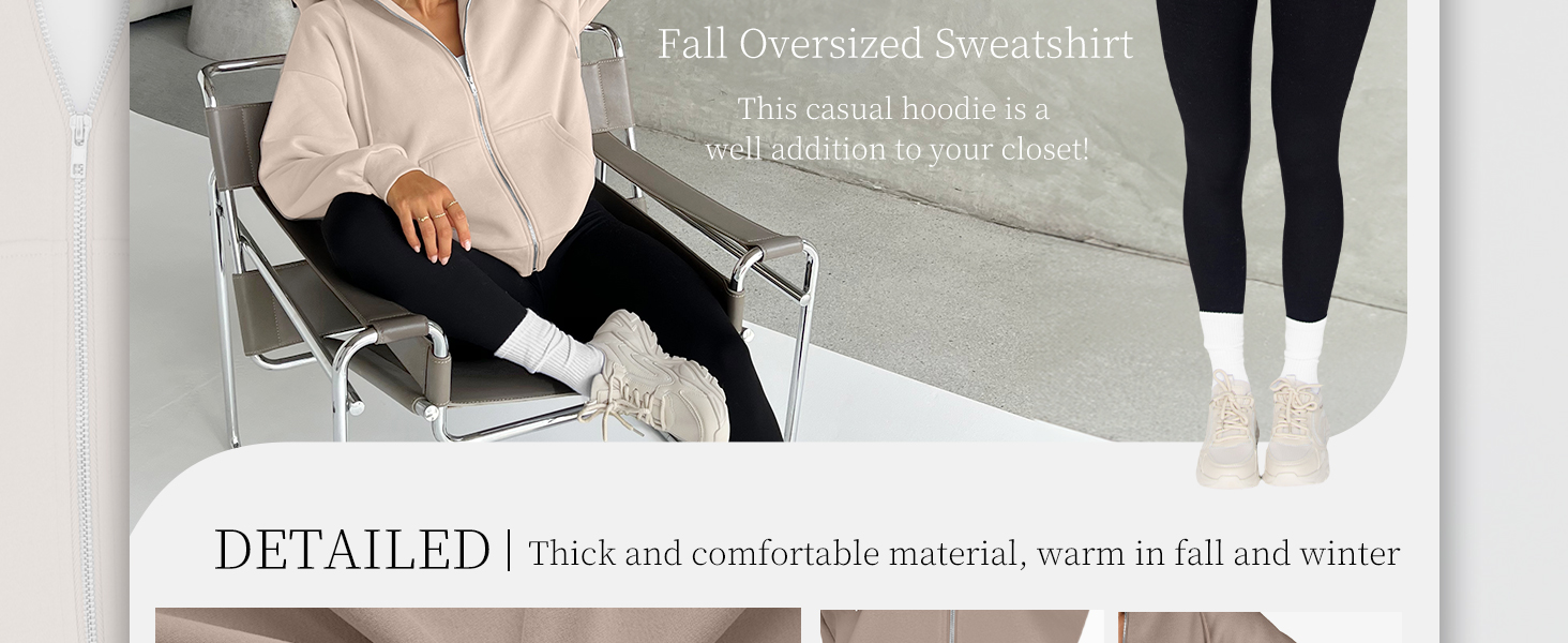 hoodies for women oversized sweatshirts fleece jacket fall clothes fashion outfits