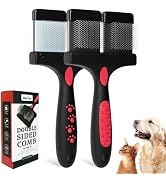Histotree Dual Flexible Slicker Brush for Dogs&Cats Double-Sided Dog Brush | 25mm&16mm Stainless ...