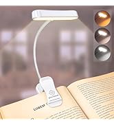 Glocusent Horizontal ET-Head Book Light for Reading in Bed, Eye Caring, 3 Colors & 5 Brightness, ...
