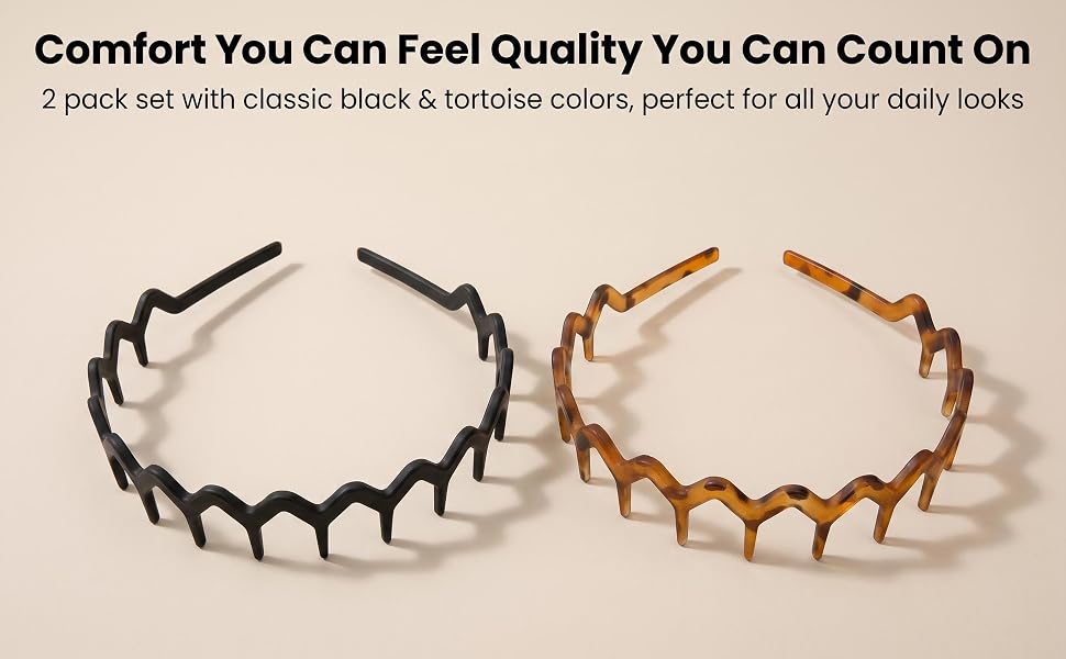 wavy headband for thick hair non slip headband for workouts running gym daily activities