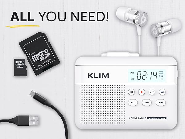 K7 Cassette Player WHITE
