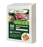 100 Gallon Vacuum Sealer Bags, Food Vacuum Seal Bags, Pre-cut Food Storage Bags for Meal, 28 × 40CM