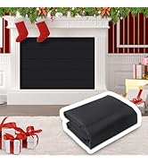 Rumlick Oxford Cloth Magnetic Fireplace Cover - 39" x 32", Blocks Airflow, Draft Cover for Firepl...