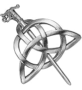 Viking Knot Hair Clips Retro Silver Hairpin Vintage Metal Hair Barrette Viking Jewelry Hair Stick...