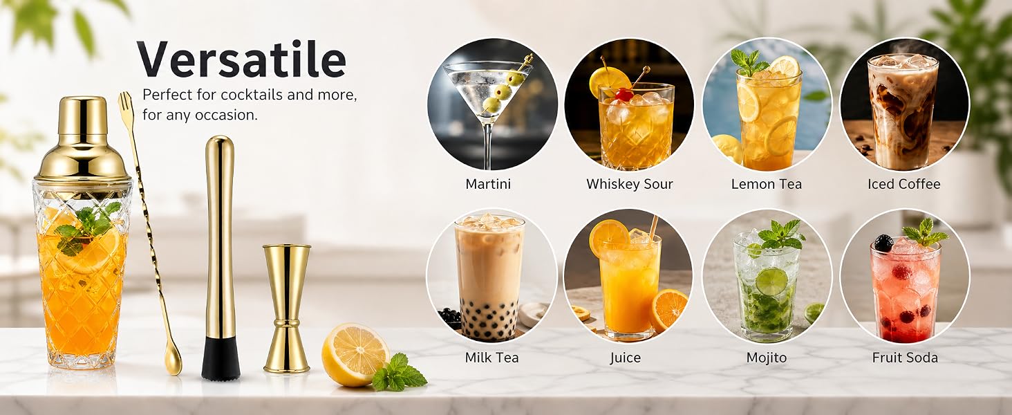Cocktail Shaker, Martini Shaker Set