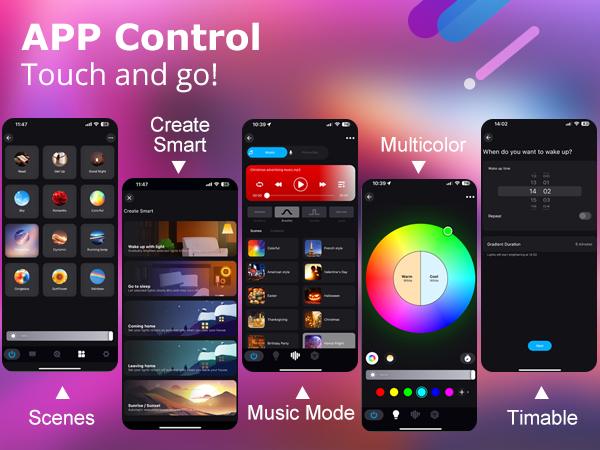 APP Control, Compatible with Alexa/Google Assistant