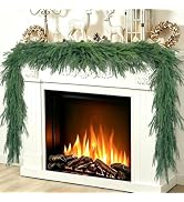 2PCS 6FT Artificial Norfolk Pine Garlands,Real Touch Christmas Pine Garland | Realistic Artificia...