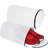 Vivifying Shoe Washing Machine Bag, 2Pack Double Layer Mesh Shoe Laundry Bags with Zipper for Sne...