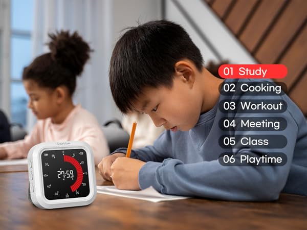 Creaviva digital visual timer study homework desktop