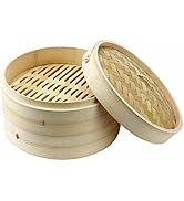 JapanBargain 2221, Bamboo Steamer Basket 6 inch Chinese Food Rice Vegetable Dim Sum Buns Chicken ...