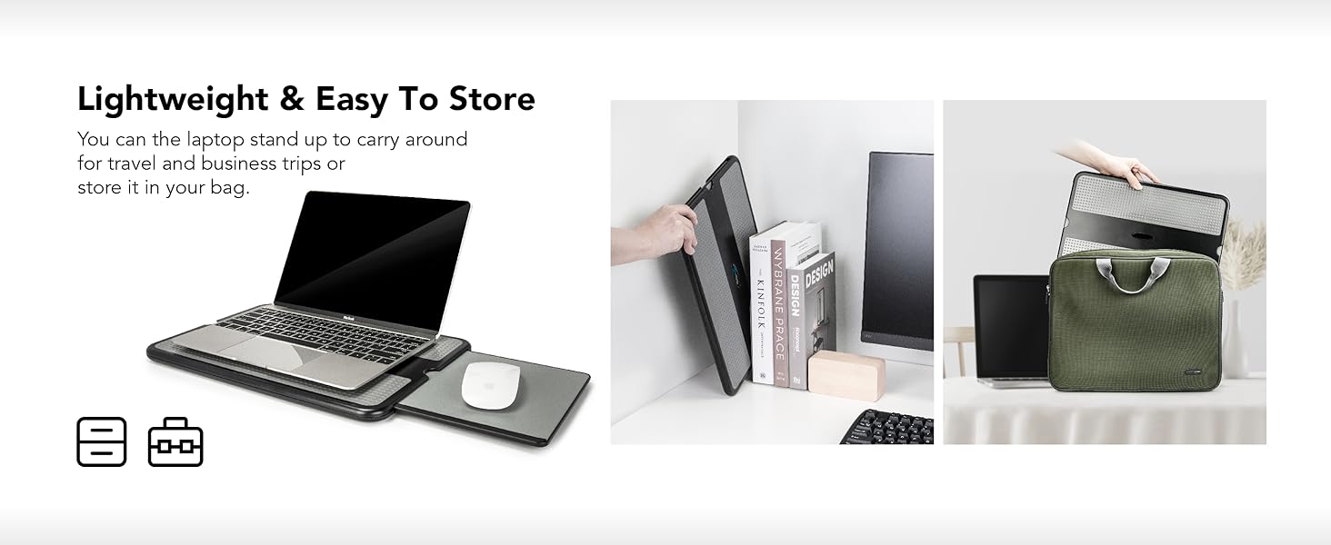 Portable foldable Computer laptop cooling pad lap board desktop holder drawing stands travel trays