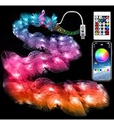 ViLSOM Led Lights for Bedroom,16.4FT Proposal Decorations USB RGB LED Light with IC Music Sync Mu...