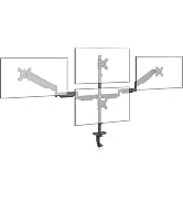 Pholiten Quad 4 Monitor Arm Desk Mount for Max 32 inch Screens, Gas Spring Adjustment Monitor Sta...